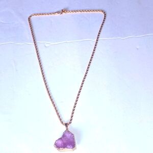New pink gold plated necklace